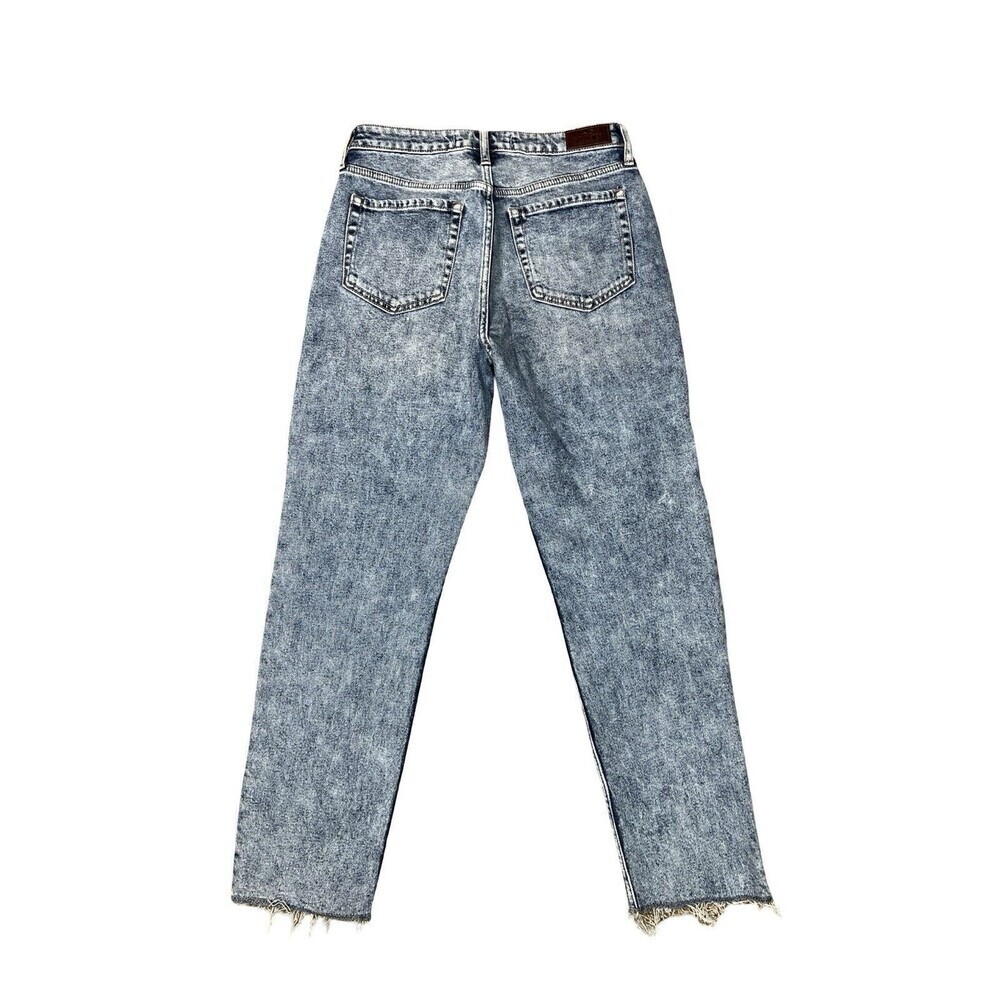 Hollister Ultra-High Rise Mom Jeans Patch Denim VintageStretch Women 5R 27x27 - Picture 4 of 11